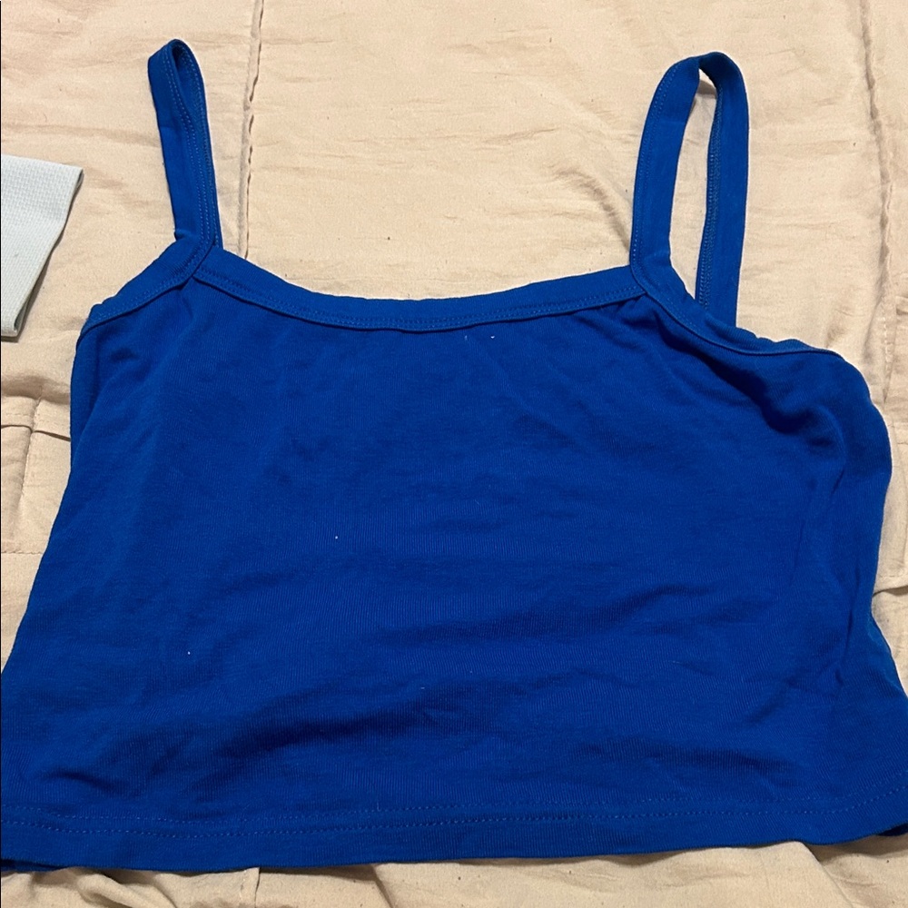 SHEIN Royal Blue Crop Top